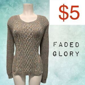 $5 ADD ON ITEM Faded glory knit Multicolor sweater sz …